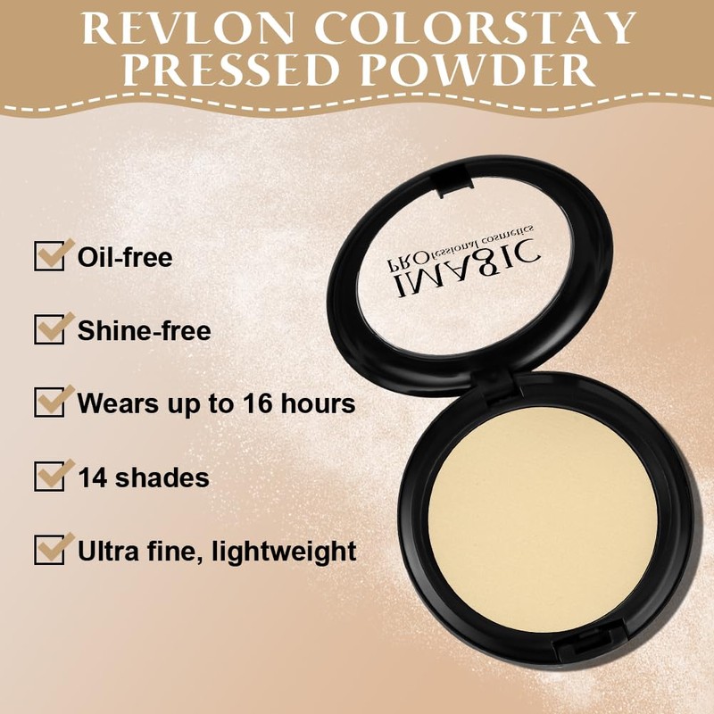 Natural Compact Powder, Waterproof Matt Powder Make-Up, Universal Make-Up Powder