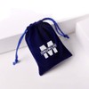 18K Oro Blanco Chapado Aretes con Diamante con Zirconia Cúbica,