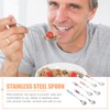 Luxshiny Rice Spoon 6pcs Dessert Spoons, Stainless Steel Coffee Stirring