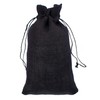 CleverDelights 6" x 10" Black Burlap Bags - 10 Pack
