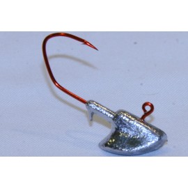 Killer Jigs 10 pk 1/8 oz Erie Jig Heads Red Sickle Hooks Walleye Bass Fishing