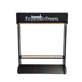 Fitzgerald Fishing Pole/Rod Rack Freshwater Holds 34 Rods, Casting and Spinning, Great for Organizing Garage