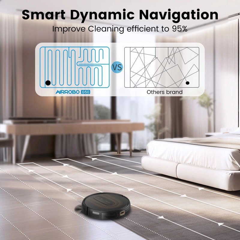 AIRROBO Robotic Robot Vacuum Cleaner 2800Pa Self-Charging Smart Mapping