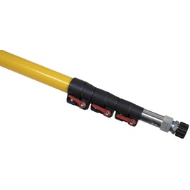 Erie Tools 24 ft Telescoping Pressure Washer Wand 3800 PSI – Fiberglass Extension Pole with Support Belt, Trigger Gun, Steel Braided Hose, M22 Stainless Lance – High Reach Cleaning