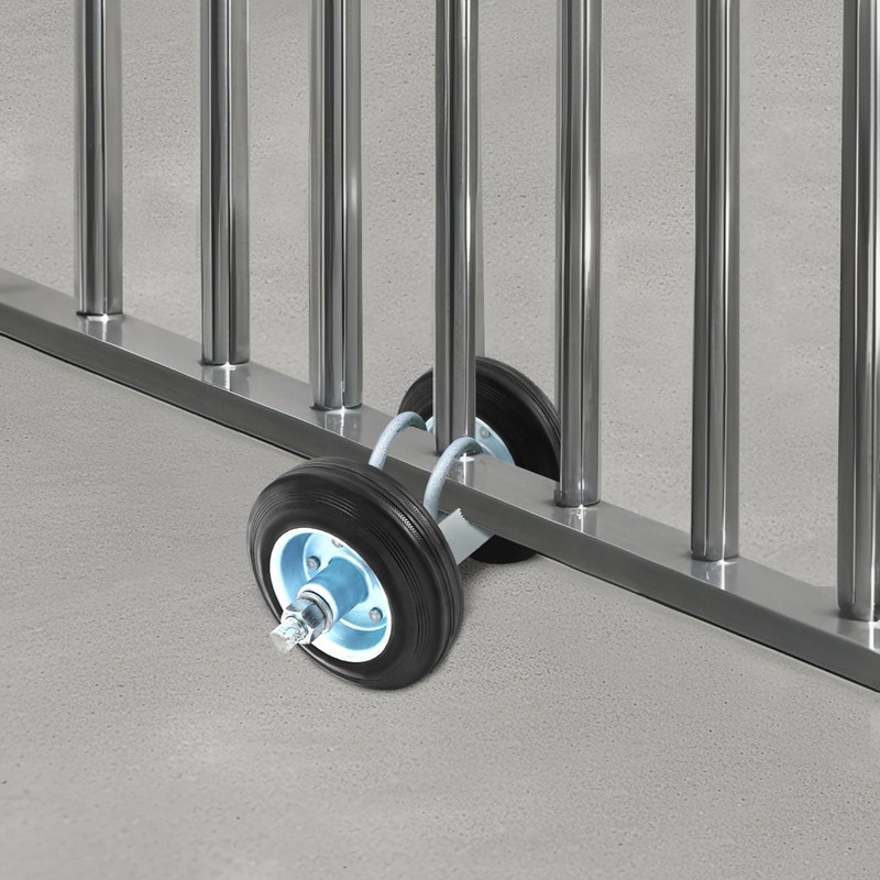 6.3" Sliding Gate Kit Rolling Gate Hardware Kit,2 Pipe Track