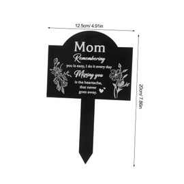 IWOWHERO Acrylic Cemetery Memorial Stake Decoration Garden Grave Marker for Commemorating Loved Lightweight and Grave Stake for Outdoor Use