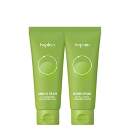 Beplain Green Beans, Weak Acid, Facial Cleansing Foam, 5.3 fl oz (160 ml), Set of 2