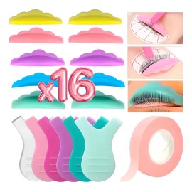 Cepillos + Cinta + Pads Para Lifting Lash Pestañas Pack 16pz