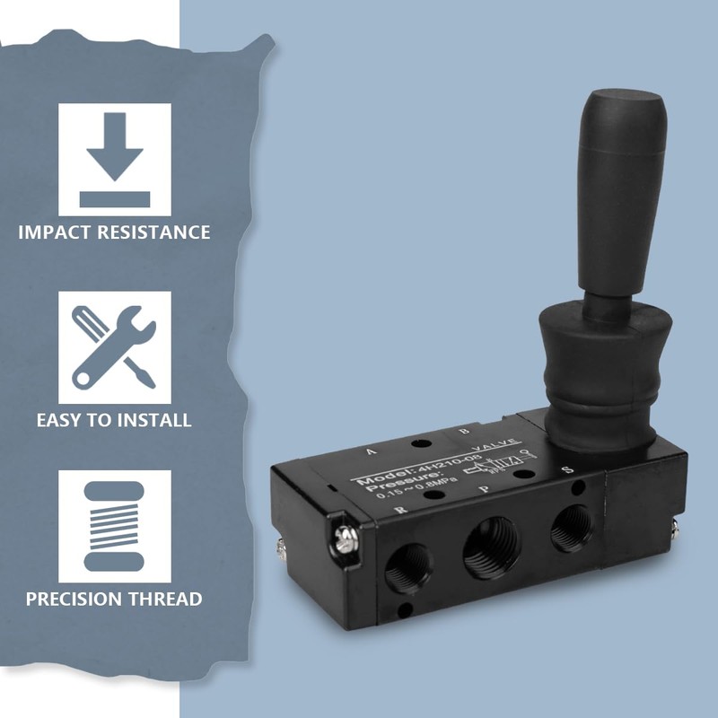 Innfeeltech 1 x Air Hand Lever Actuated Valve 5-Way 2-Position
