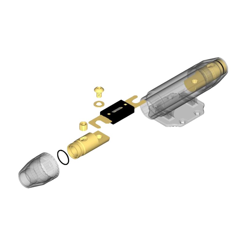 SIGANDG InLine Fuse Holder 1/0 Gauge with 400 Amp Fuse