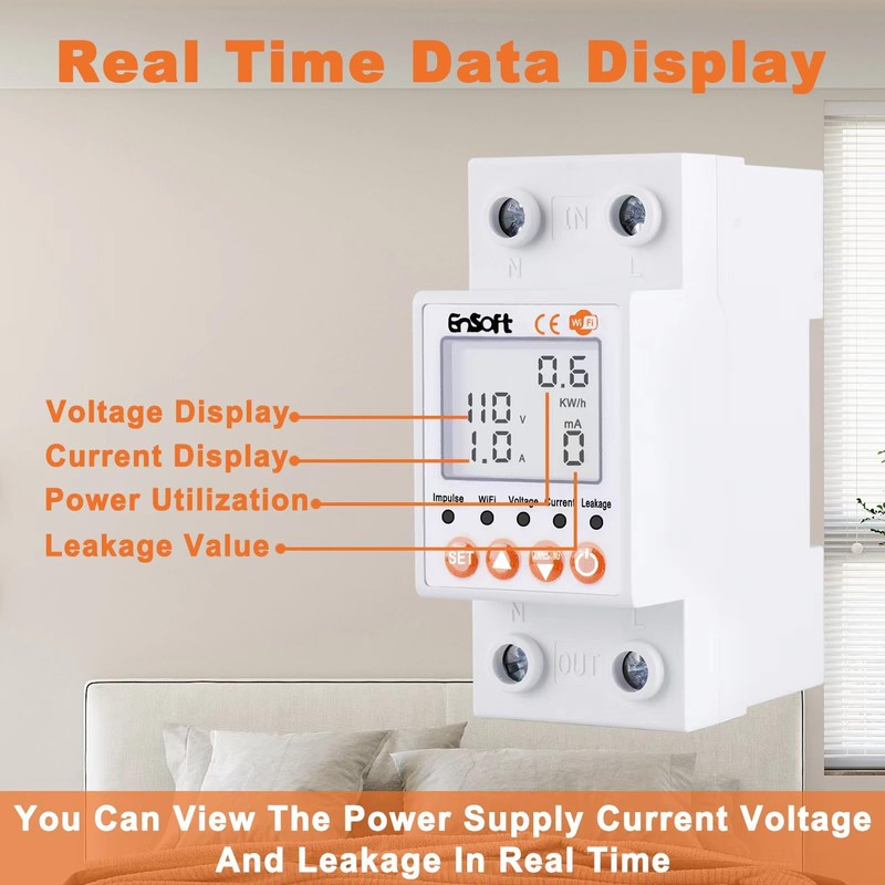 Multi-Functional Smart WiFi Circuit Breaker, Remote Tuya APP Control Circuit