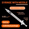 1mL/cc 30G 5/16" (8mm) Syringe, Lab Syringes Individually Wrapped, Pack