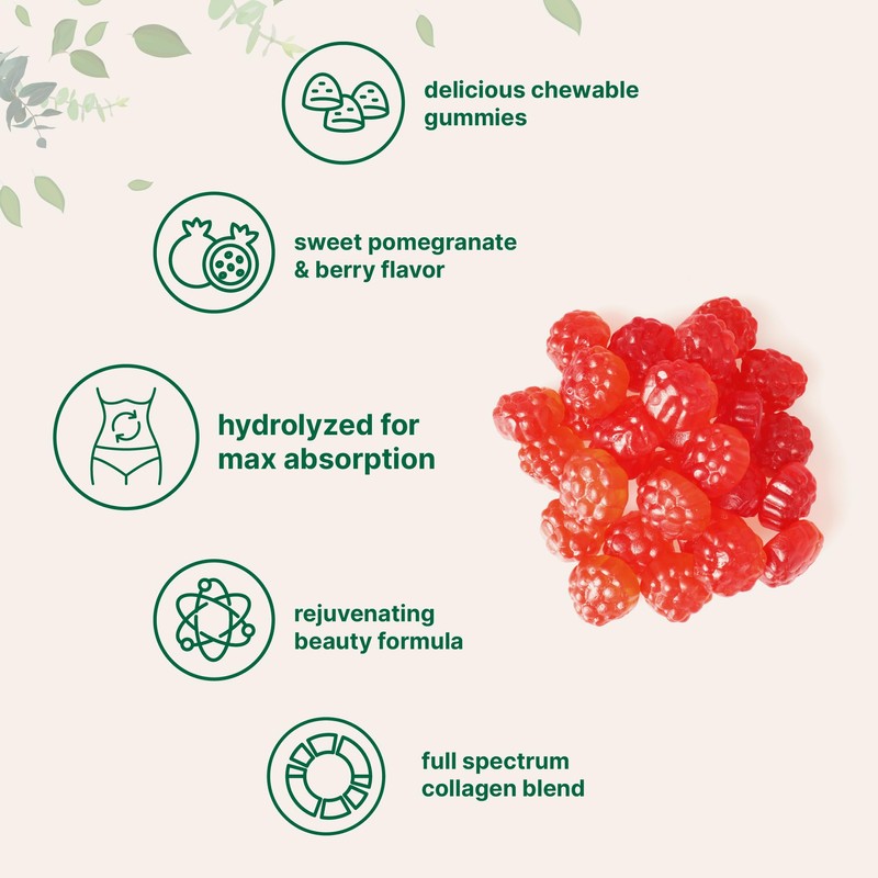 Micro Ingredients Multi Collagen Peptides, 120 Collagen Gummies | Type
