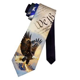 Hiukset Men's Flag Ties Mens Patriotic Necktie Independence Day Tie for Daily Wear Party Birthday Business