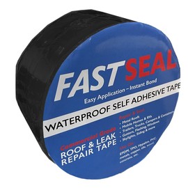 FastSeal RV Roof Tape, 3" x 50' Black, RV Sealant Tape for Camper Roof Repair, Trailer Roof Sealant, Stop Camper Roof Leaks, UV-Resistant - Eternabond Equivalent (3" x 50', Black)