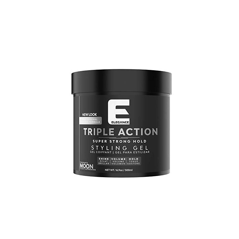 ELEGANCE GEL Triple Action Hair Gel, Moon, 8.8 Oz