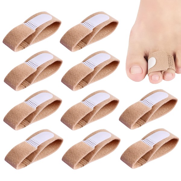 Naapesi 10 pieces hammer toe bandage, hammer toe correctors, toe splints, toe splint bandage for fingers, hammer toe, toe corrector for overlapping toes, crooked toes, broken toes