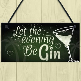 RED OCEAN Funny Gin Sign Alcohol Plaque Garden Shed Home Bar Pub Kitchen Plaque Friendship Gift