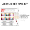 200pcs Acrylic Key Ring Kit 30 Acrylic Blank 30 Key