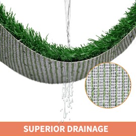 Dog Pee Grass Pet Loo Indoor/Outdoor Portable Potty, Washable Professional Artificial Grass Patch Mat Rug Turf for Pet Training with Drainage Hole & Easy to Clean(Replacement Grass, 27.6"x43.7")