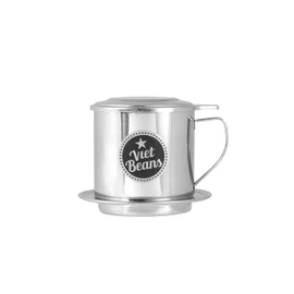 VietBeans Vietnamese Coffee Filter Vietnam Cafe Phin - Coffee Strainer - Coffee Press for 1 Coffee Cup - Reusable Stainless Steel - 100 ml