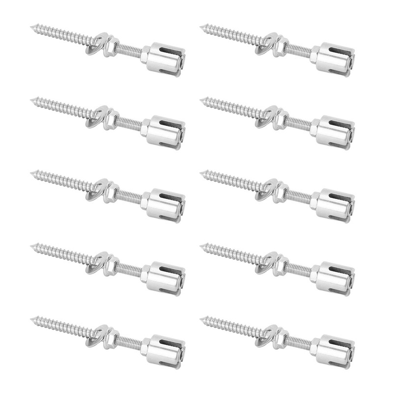 10Pcs Cross Cable Clamps 316 Stainless Steel Corrosion Resistant Cross