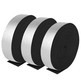 Pipe Insulation Wrap 2" Wide X 32.8 Ft Outdoor Foam Freezer Tape with Aluminum Foil, Winter Cold Hot Water Pipe Winterizing Heat Preservation, Self-Adhesive Wrap for Reduce Heat Loss (1 Roll) 胶带
