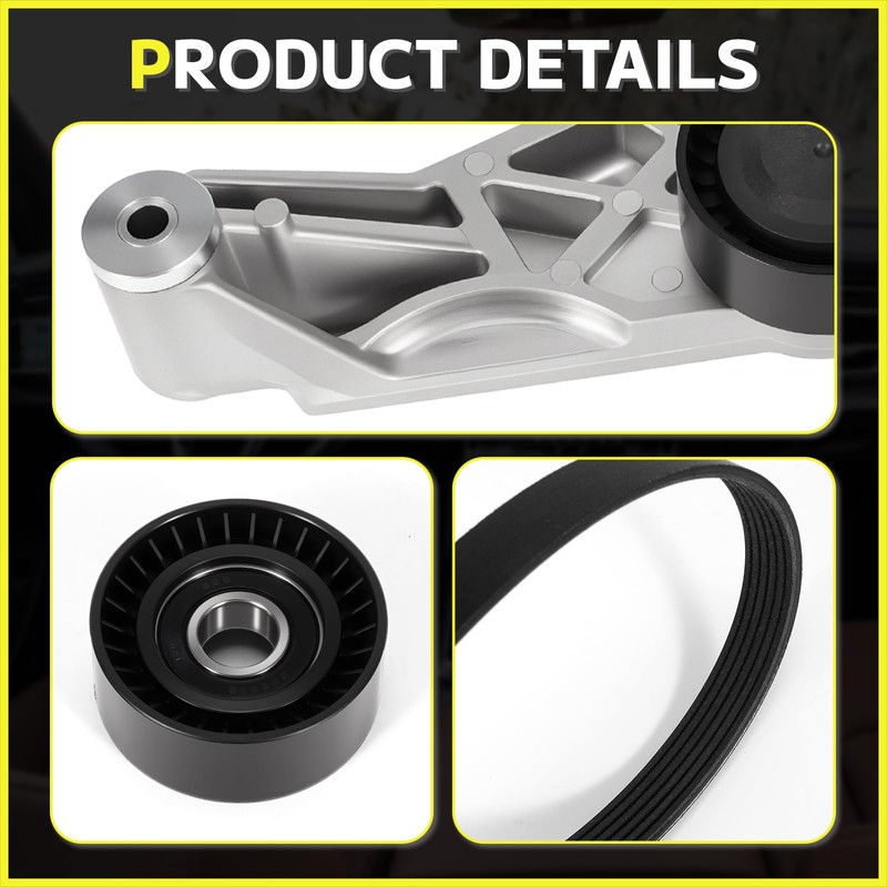 4627038AA Drive Belt Kit with Belt Tensioner & Idler Pulleys