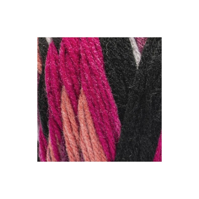 Red Heart All in One Granny Square-Black - Carnation Code