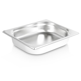 jokobela GN Container, Unperforated, Suitable for Gaggenau, Miele and Siemens Steamers (Stainless Steel, Dishwasher Safe, Gastronorm 1/2, W 32.5 x D 26.5 x H 6.5 cm)