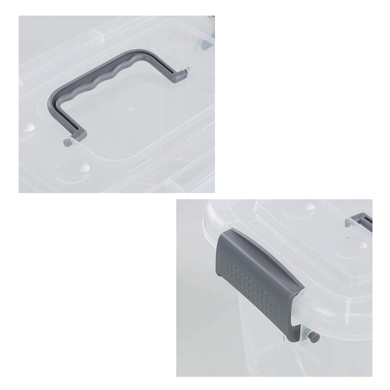 Readsky 5 L Clear Plastic Latch Box with Lids and