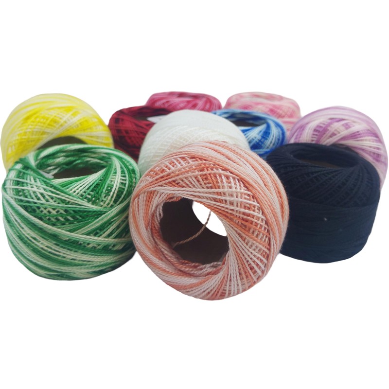 10 Pieces Pearl Cotton Double Shaded Anchor Crochet Cotton Embroidery