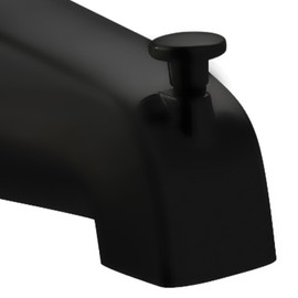 PULSE ShowerSpas 3010-TS-MB Matte Black NPT Connection Tub Spout with Diverter, 2.5 x 2.5 x 5.5