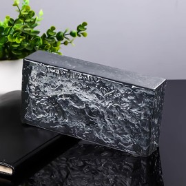 Yutianli Black Transparent Ice Crystal Patterned Glass Blocks Wall Decor Solid Rectangular Glass Bricks Used as Partition Walls Accent Wall