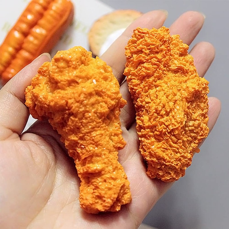 Simulation Fast Food Refrigerator Magnets, Resin Fried Chicken Wings Legs