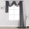 DONREN Dark Grey Window Scarf for Outdoor Decoration - Add