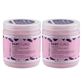 Aunt Jackie's Rizos para bebés para niños, ricos en humedad, crema rizada y torcida para cabello naturalmente rizado, rizado y ondulado, 15 onzas, paq
