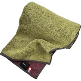 kainoo Imabari Towel Face Towel, Traditional Japanese Color, 13.4 x 33.5 inches (34 x 85 cm), Greenery, Magnificent Brown x Purple Root Color, Made in Japan, Imabari, Gentle Texture, Commercial Towel,