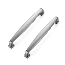 Ravinte 25 Pack 5 Inch Solid Cabinet Handles - Brushed Nickel Pulls for Kitchen Cabinets, Drawers, Cupboards - Satin Nickel Hardware