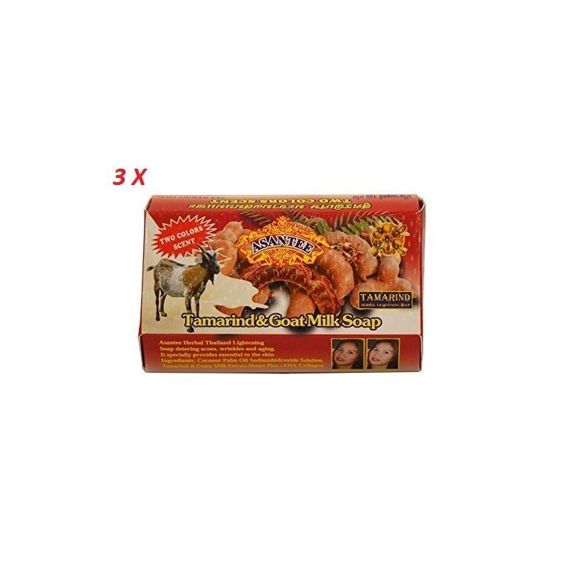 (pack of 3) Asantee - Herbal Thailand Tamarind & Goat's
