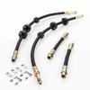 LST 4x Brake Hose Set Front Rear + Retaining Clip