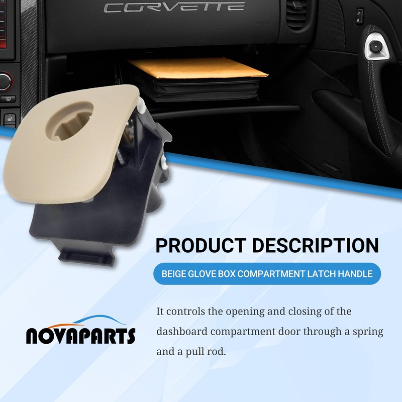 NOVAPARTS Beige Glove Box Compartment Latch Handle for 2005-2013 Chevy