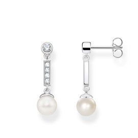 Thomas Sabo H2092-167-14 Women's Stud Earrings Pearl 925 Sterling Silver, Sterling Silver, Cubic Zirconia