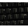 ENGLISH US ON BLACK BACKGROUND NON-TRANSPARENT KEYBOARD STICKERS