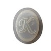 3 1/2 inch Oval Monogram Alphabet Letter K Plastic Craft