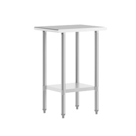 Flash Furniture Reese NSF Certified Stainless Steel Kitchen Prep and Work Table, Commercial Work Table with Storage, 18" W x 24" D x 34.5" H, Silver