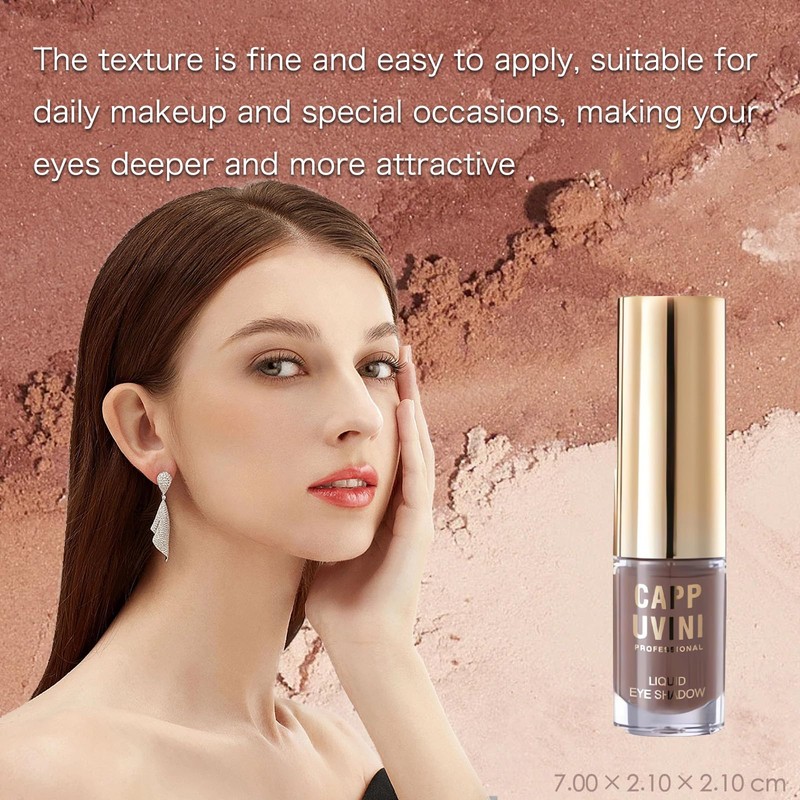 Brown Liquid Eyeshadow, Matte Dark Brown Cream Eyeshadow, Smokey Nude