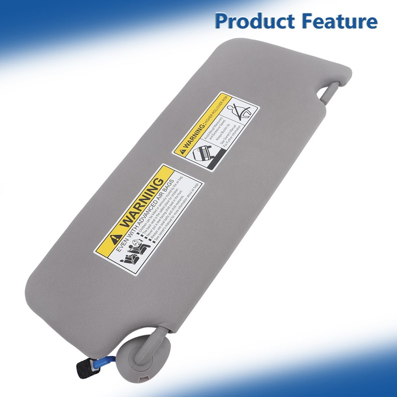 Silscvtt Gray Sun Visor Driver Side with Mirror and Light