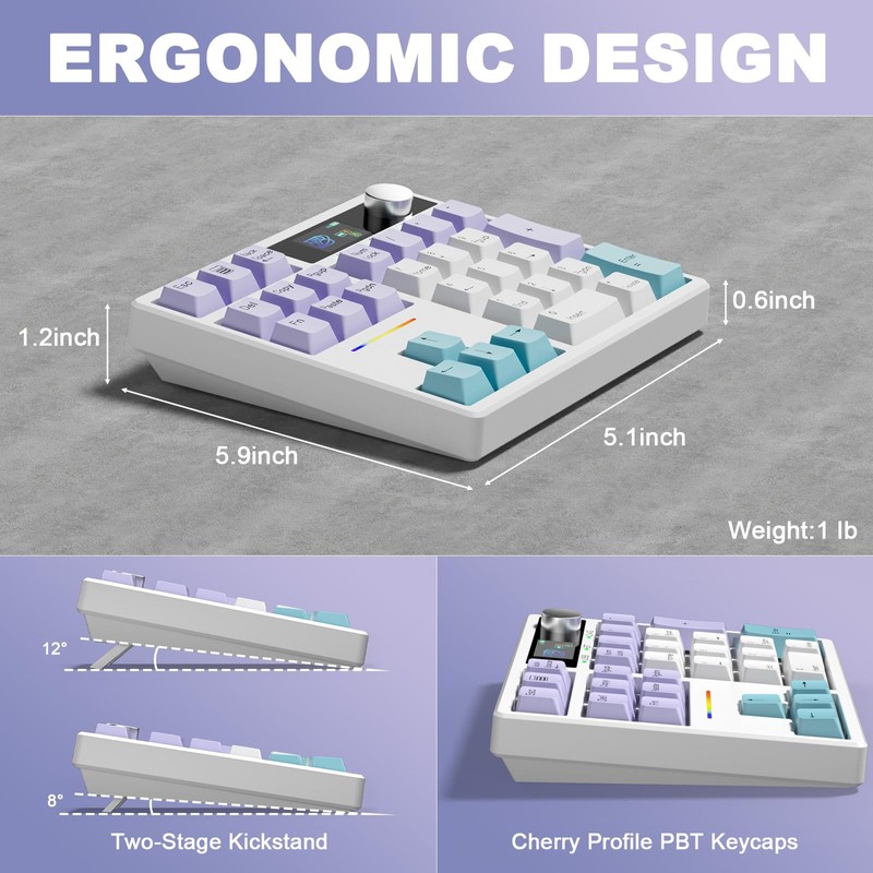 ZMX X BOYI TD31Pro Mechanical Number Pad,30 Keys Hot Swap