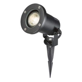 Knightsbridge Garden GU10 Spike Light, Aluminium, Black